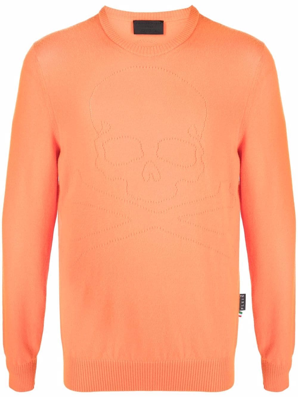 Philipp Plein fine-knit skull-motif jumper - Orange von Philipp Plein