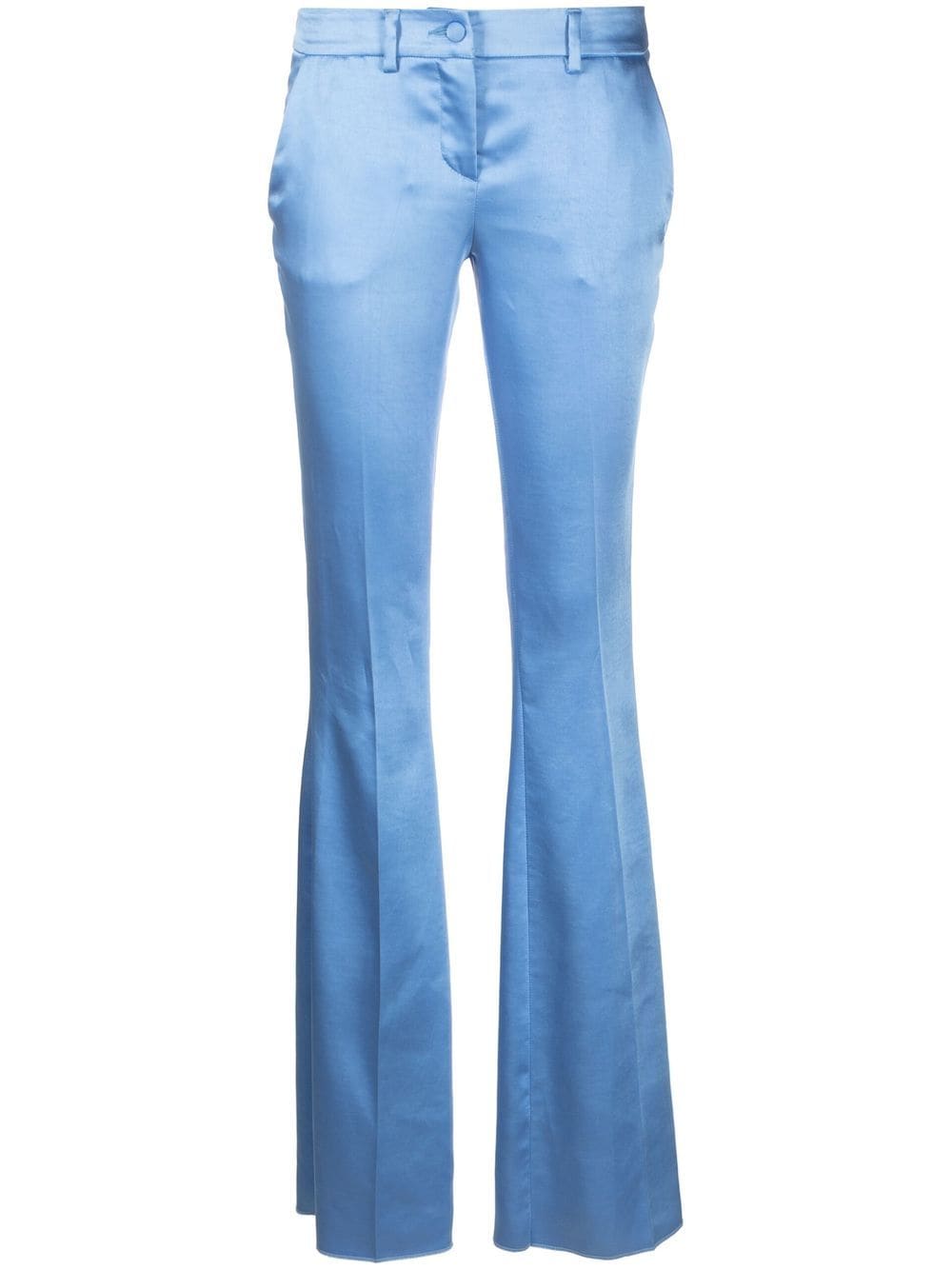 Philipp Plein flared satin trousers - Blue von Philipp Plein