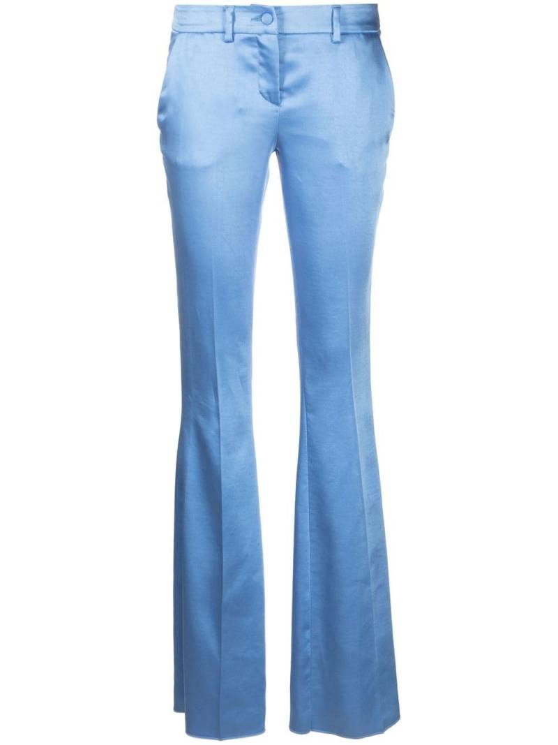 Philipp Plein flared satin trousers - Blue von Philipp Plein