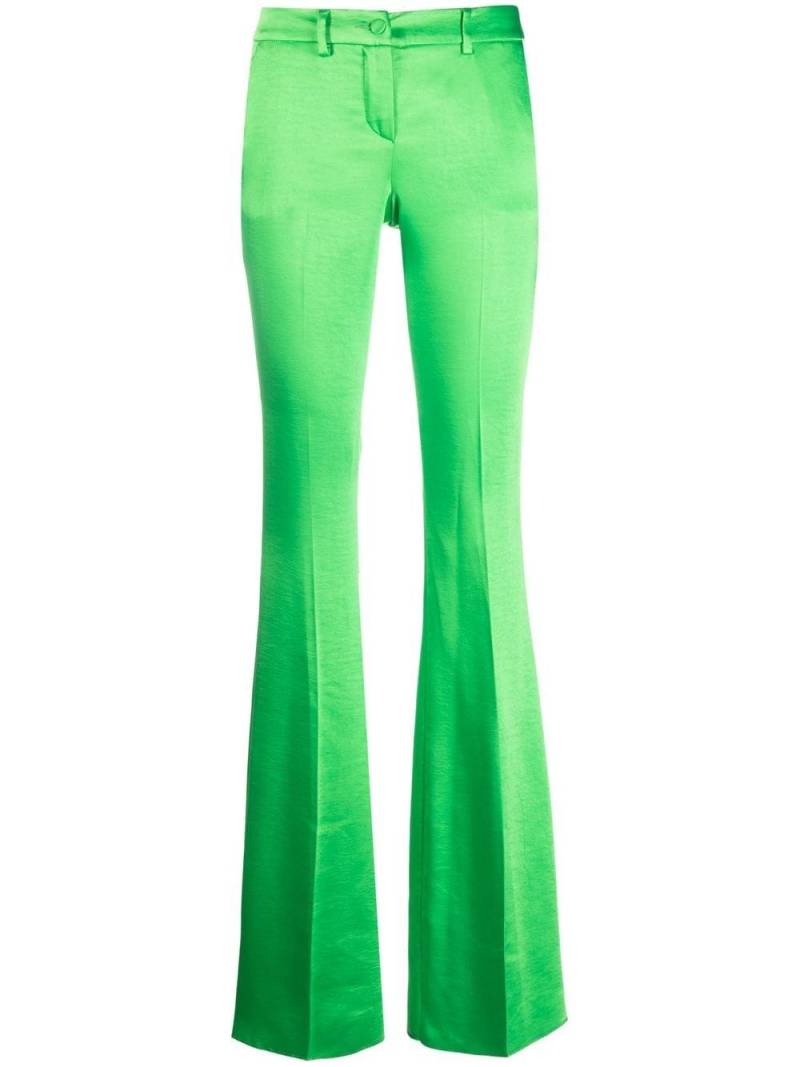 Philipp Plein flared satin trousers - Green von Philipp Plein