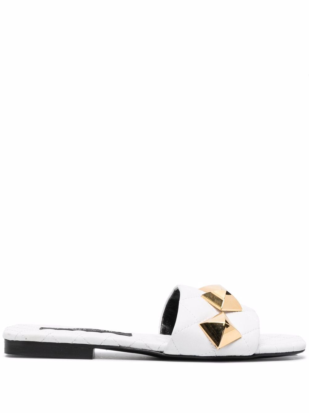 Philipp Plein flat studded matelassè sandals - White von Philipp Plein