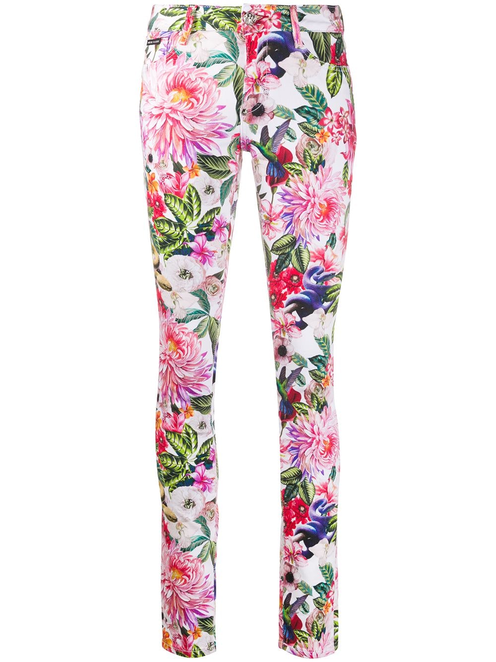 Philipp Plein floral-print skinny jeans - Pink von Philipp Plein