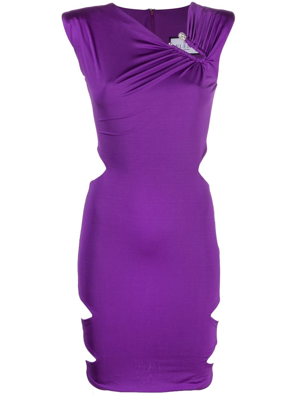 Philipp Plein gathered-detail cut-out dress - Purple von Philipp Plein