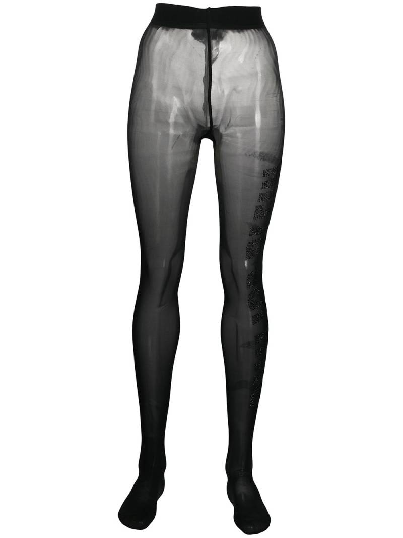 Philipp Plein gem-embellished tights - Black von Philipp Plein