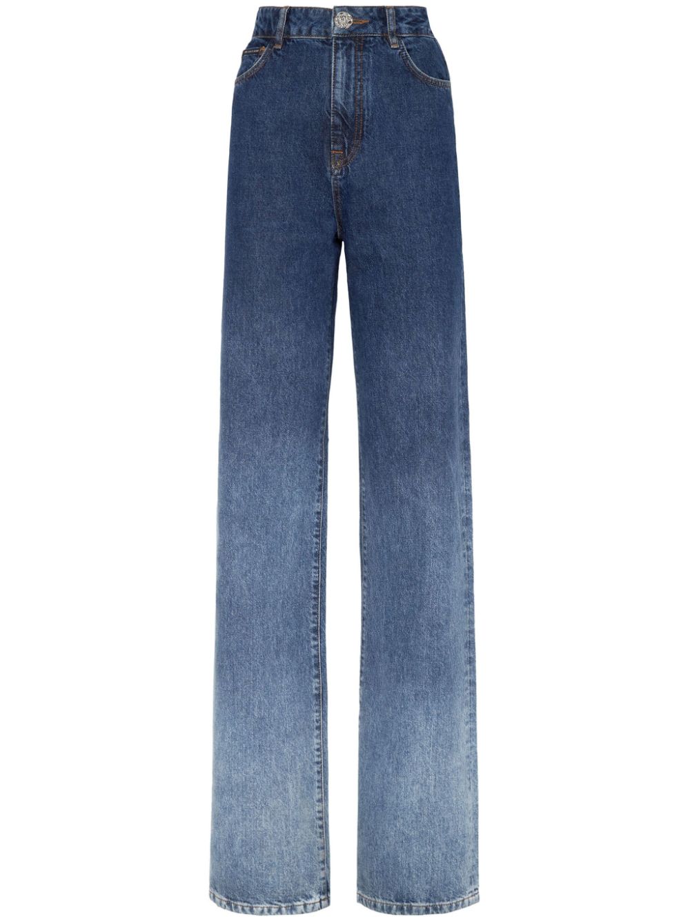 Philipp Plein gradient-effect high-rise jeans - Blue von Philipp Plein