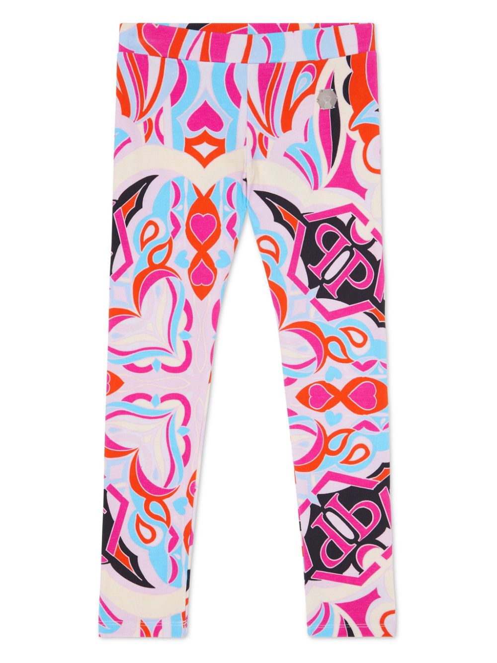 Philipp Plein graphic-print cotton leggings - Pink von Philipp Plein