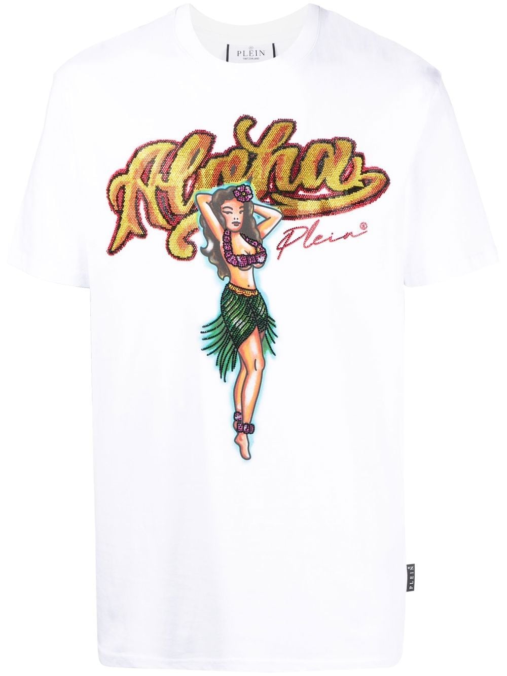 Philipp Plein graphic-print crystal-embellished T-shirt - White von Philipp Plein