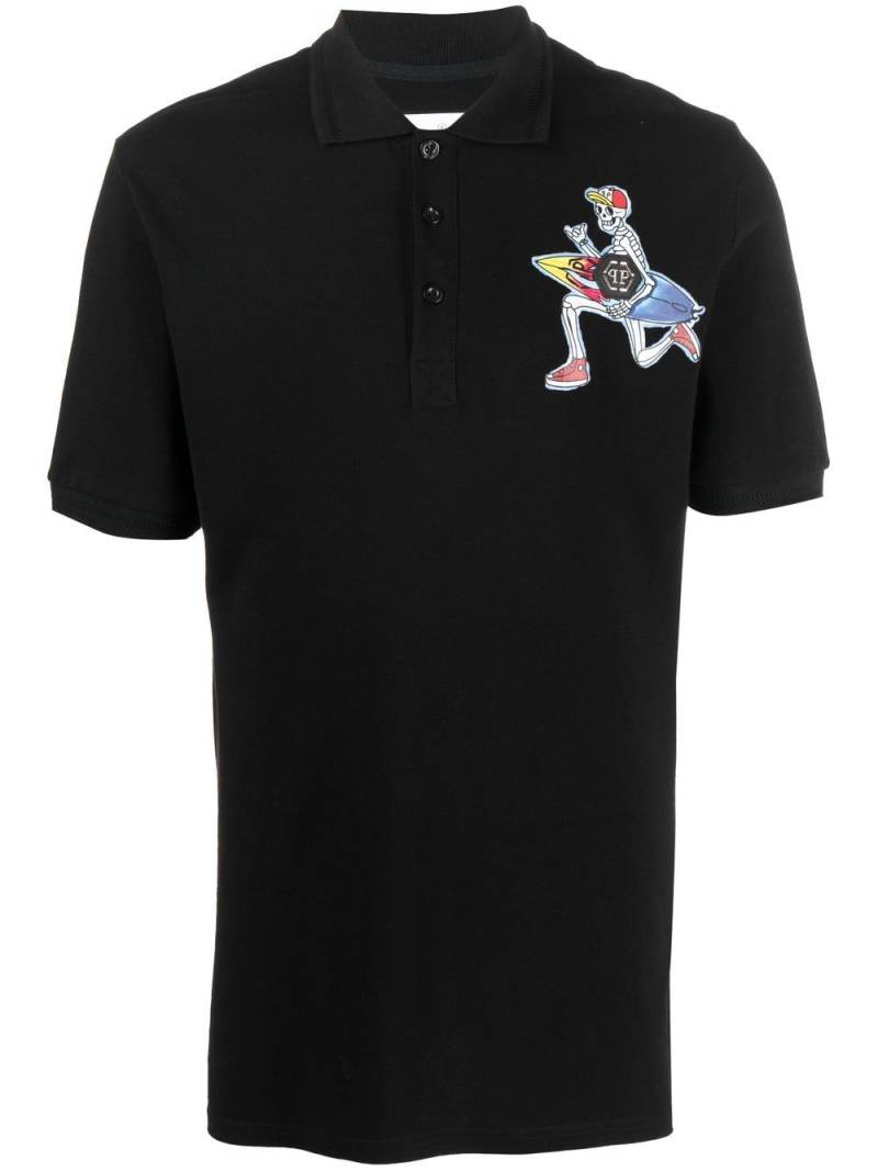 Philipp Plein graphic-print polo shirt - Black von Philipp Plein