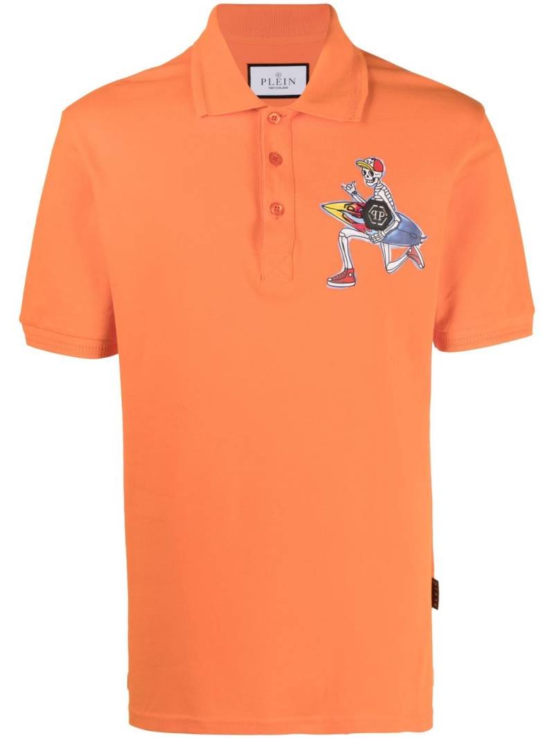 Philipp Plein graphic-print polo shirt - Orange von Philipp Plein