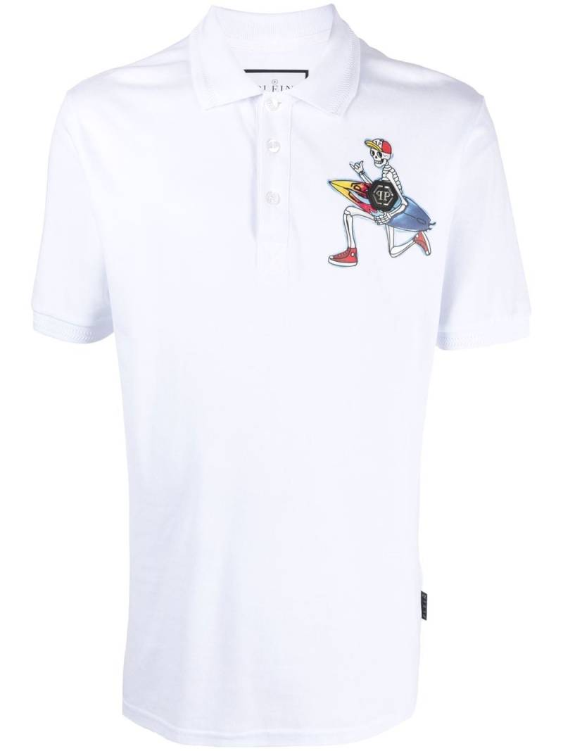 Philipp Plein graphic-print polo shirt - White von Philipp Plein