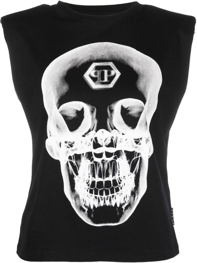 Philipp Plein graphic-print sleeveless top - Black von Philipp Plein