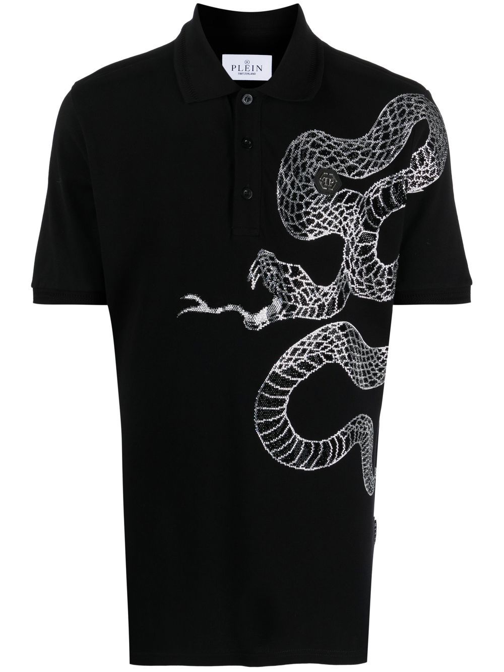 Philipp Plein graphic snake polo shirt - Black von Philipp Plein