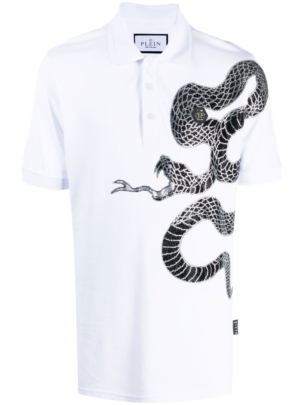 Philipp Plein graphic snake polo shirt - White von Philipp Plein