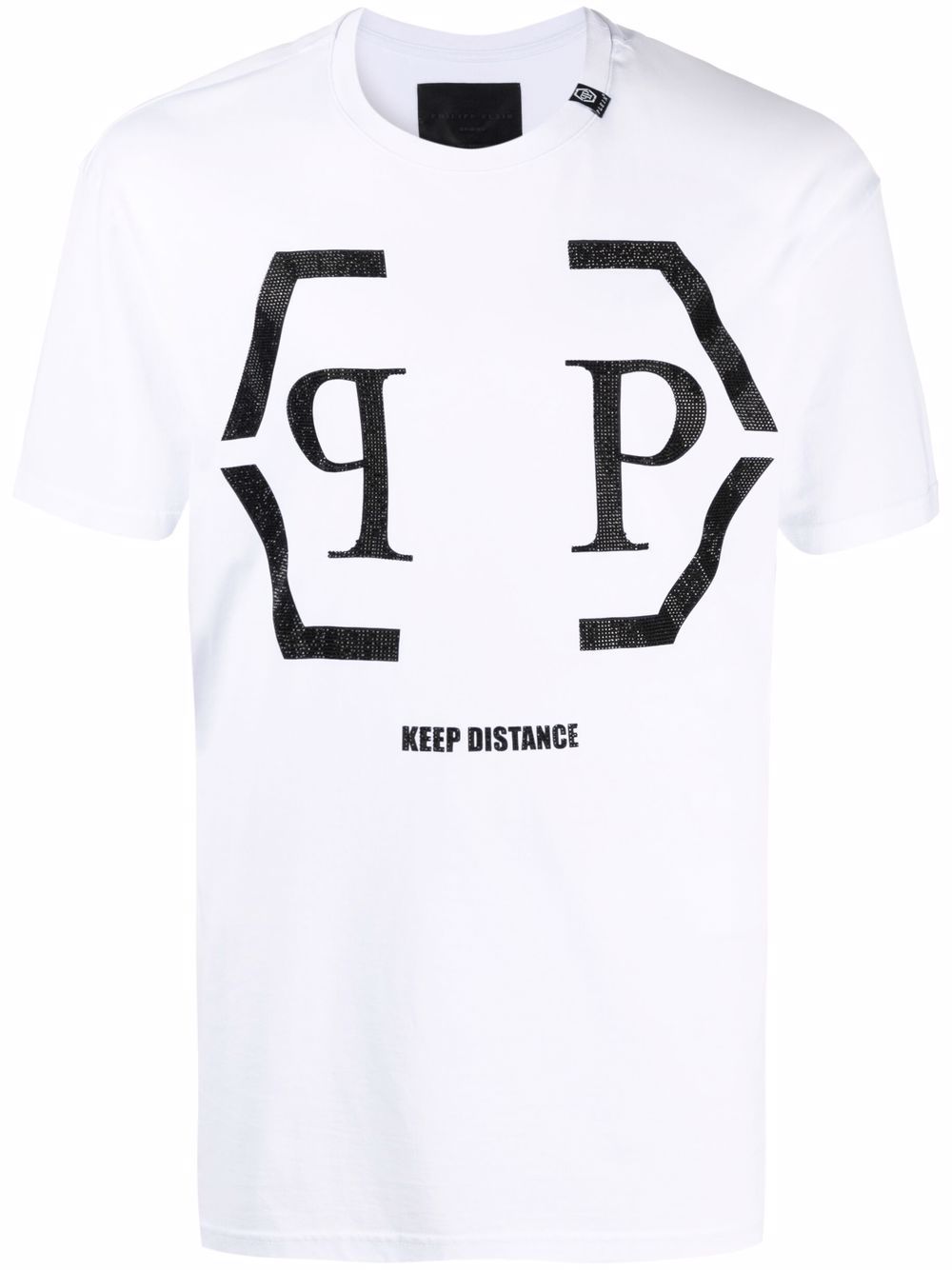 Philipp Plein hexagon logo cotton T-shirt - White von Philipp Plein