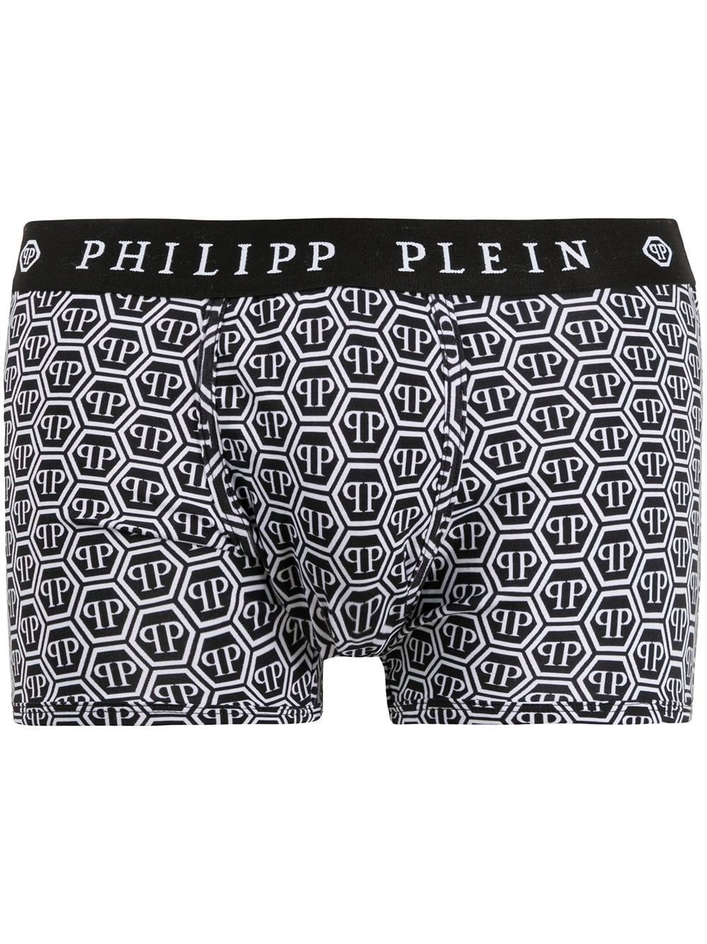 Philipp Plein hexagon logo-print boxers - Black von Philipp Plein