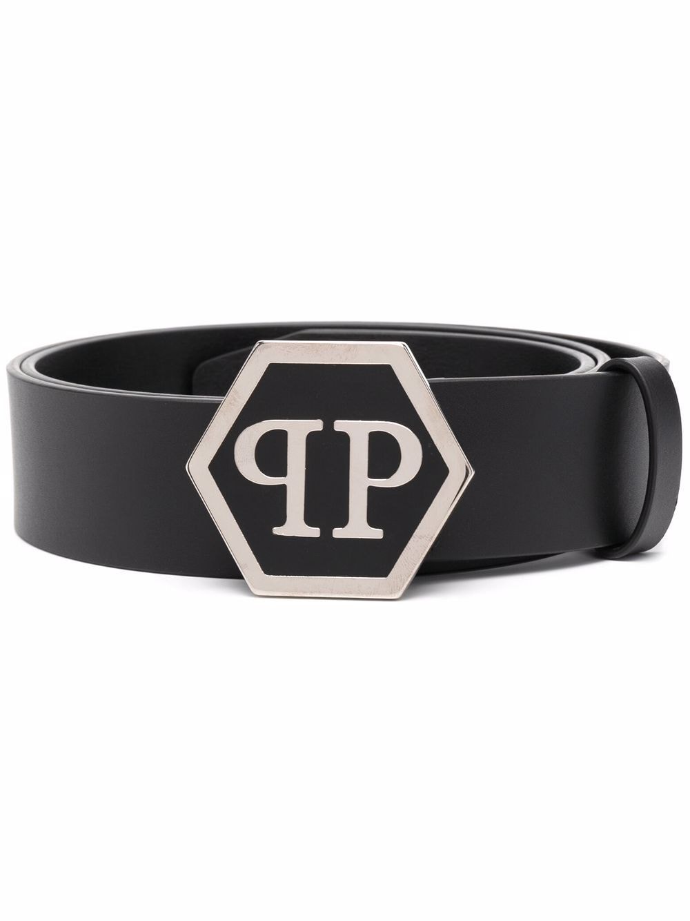 Philipp Plein hexagonal logo-buckle belt - Black von Philipp Plein