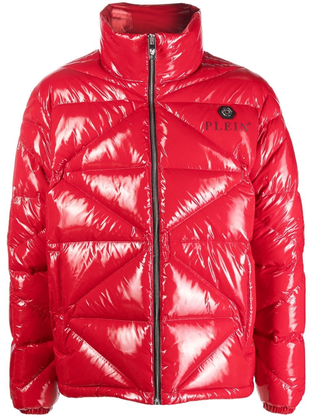 Philipp Plein high-shine padded jacket - Red von Philipp Plein