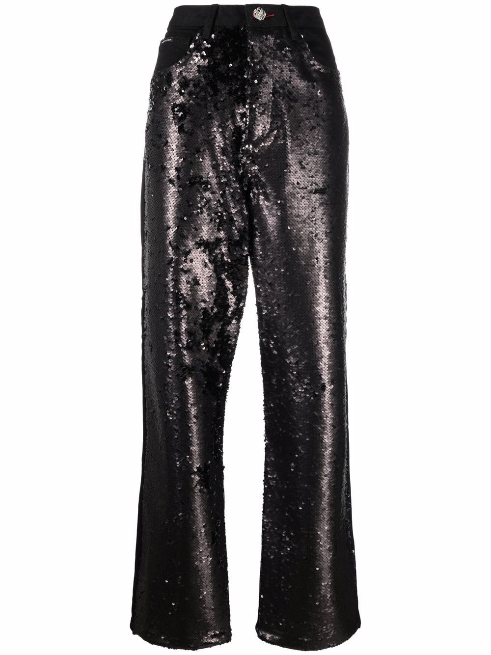 Philipp Plein high-waisted sequined jeans - Black von Philipp Plein