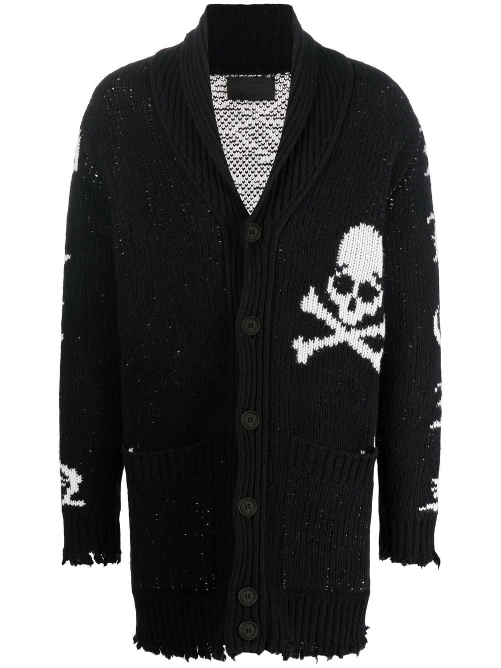 Philipp Plein intarsia-knit logo cardigan - Black von Philipp Plein