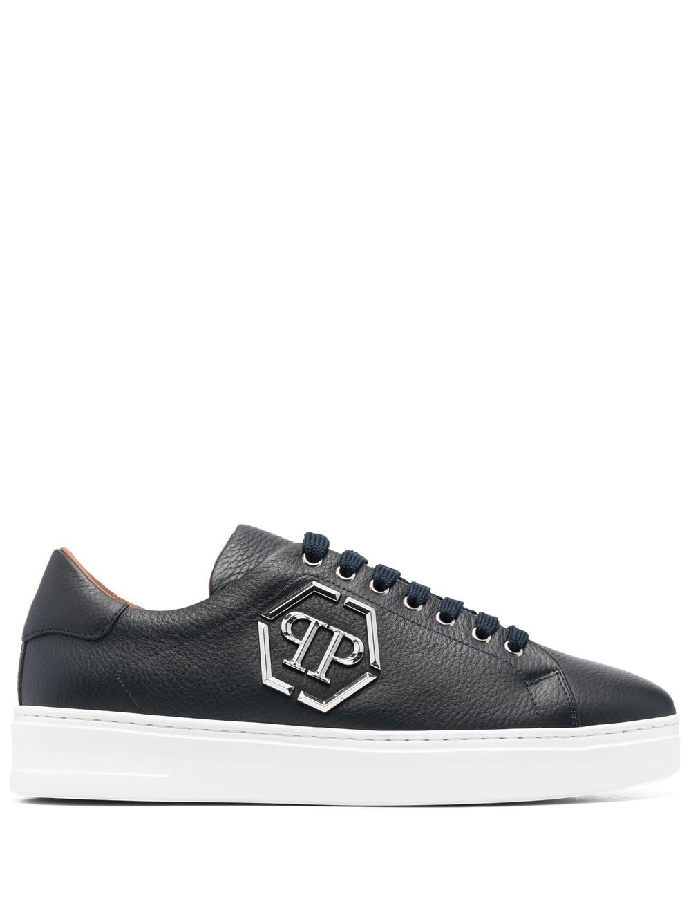 Philipp Plein leather low-top sneakers - Blue von Philipp Plein