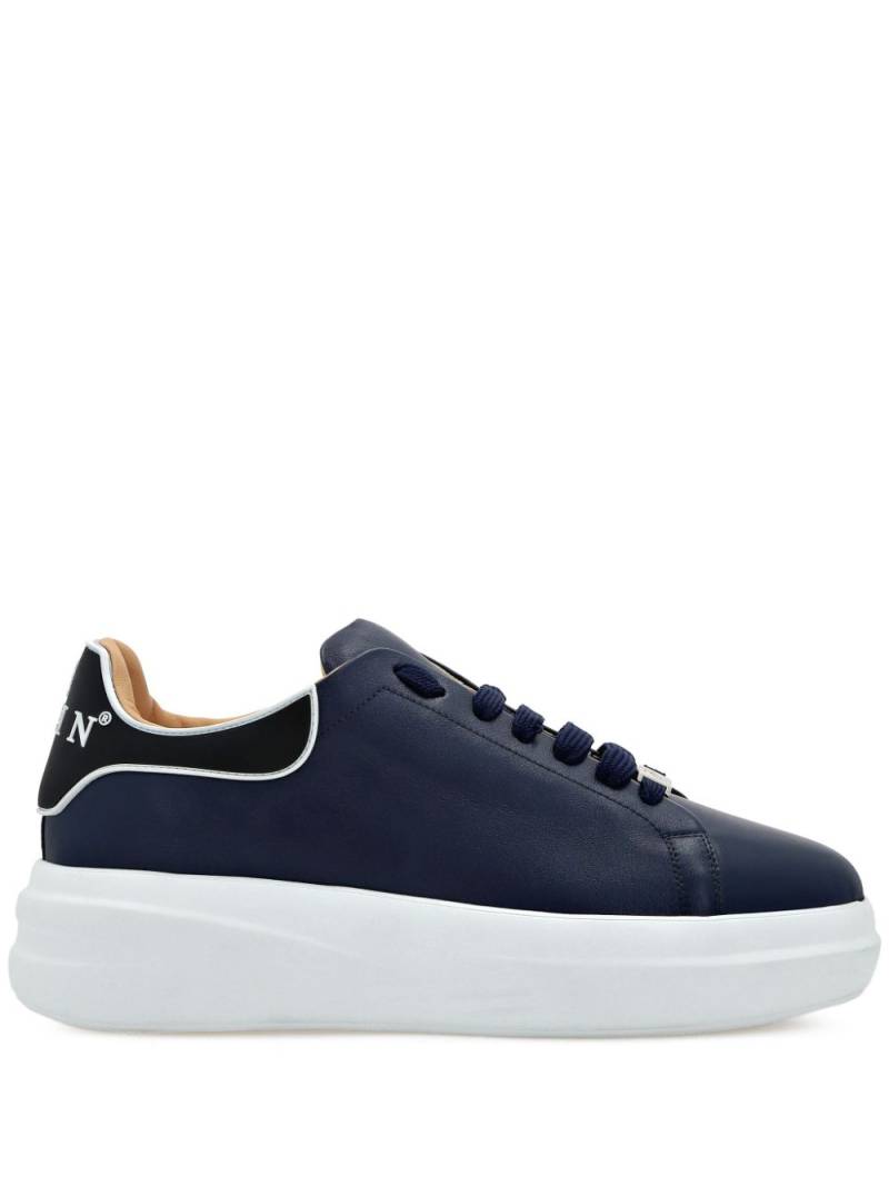 Philipp Plein leather platform sneakers - Blue von Philipp Plein