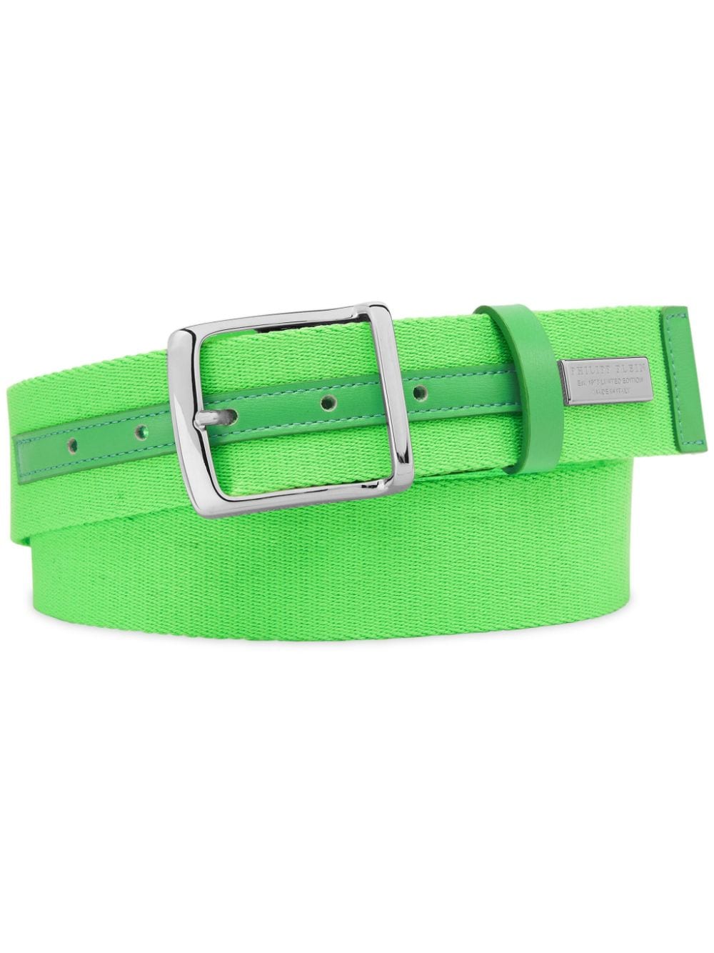 Philipp Plein leather-trim buckle belt - Green von Philipp Plein