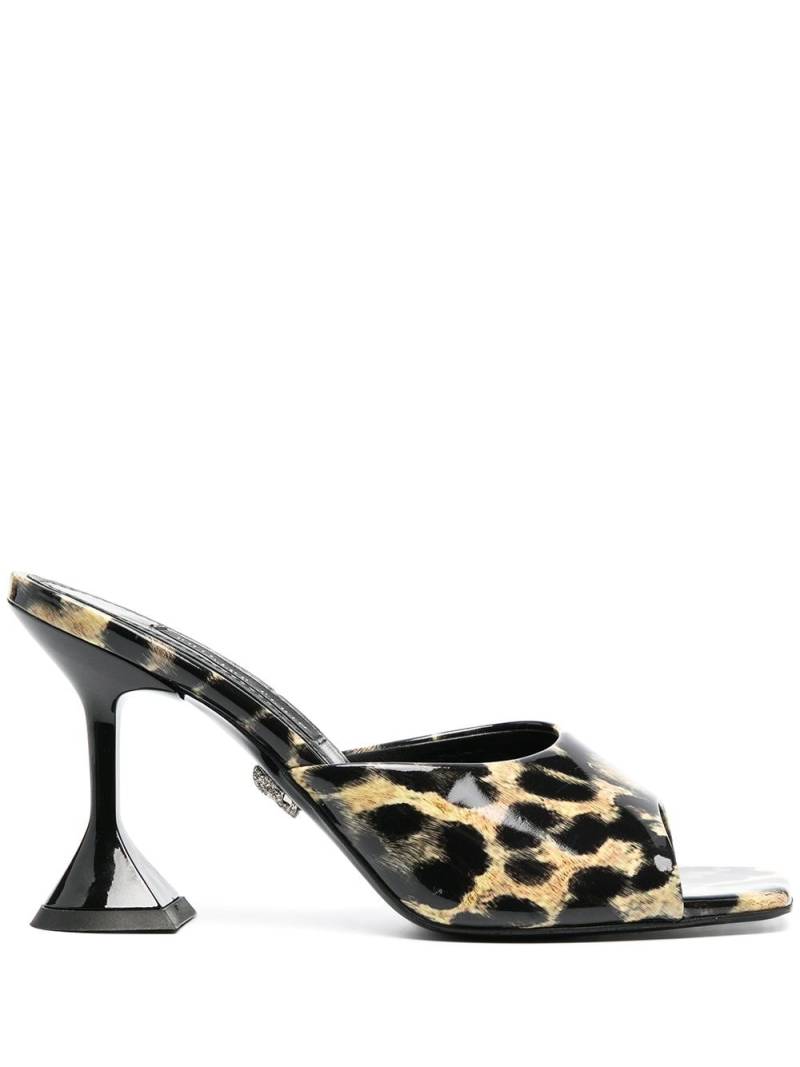 Philipp Plein leopard-print square-toe sandals - Black von Philipp Plein