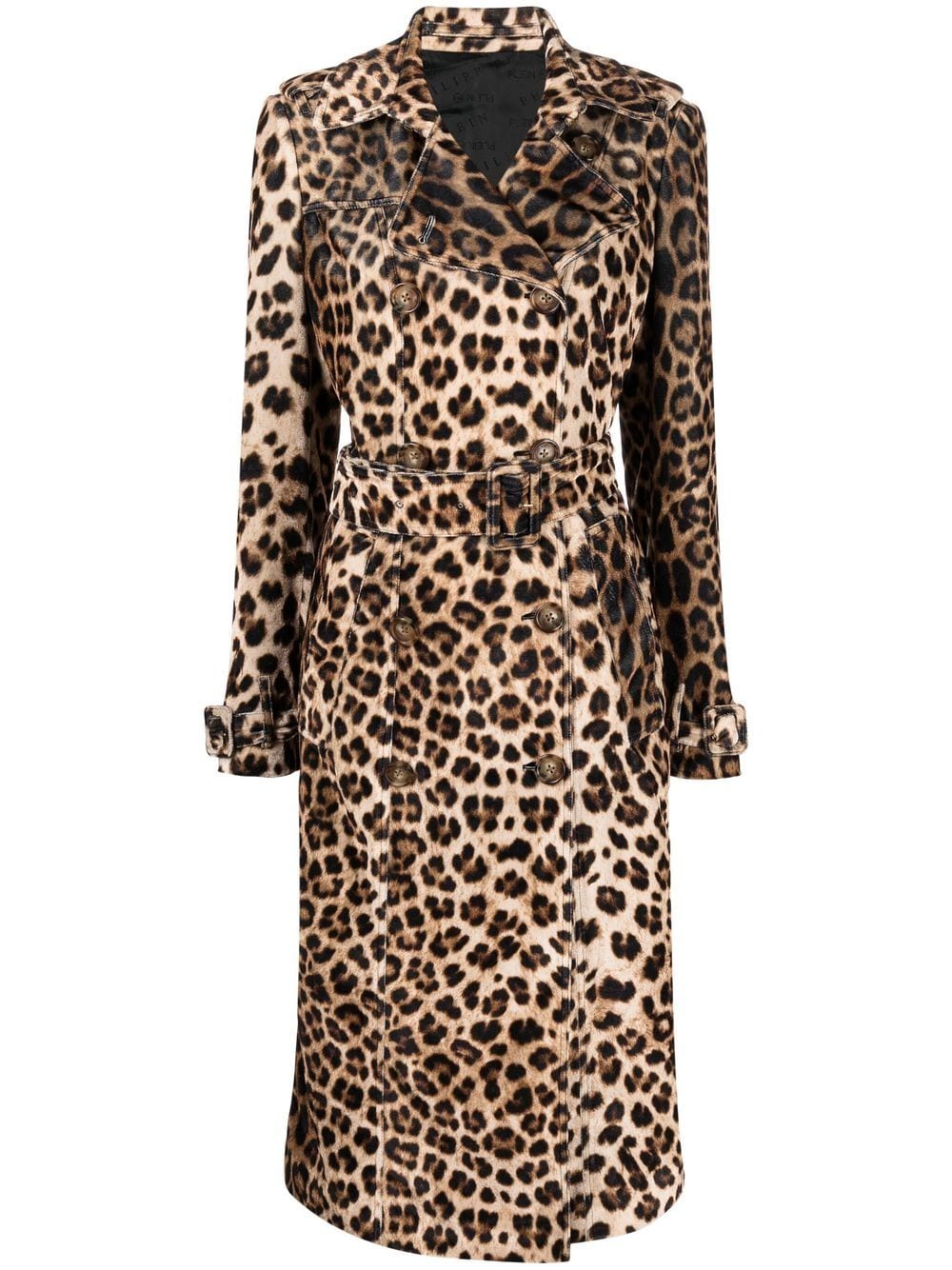 Philipp Plein leopard-print trench coat - Brown von Philipp Plein