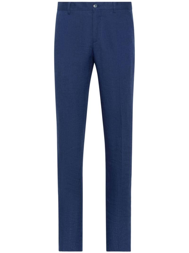 Philipp Plein linen tailored trousers - Blue von Philipp Plein