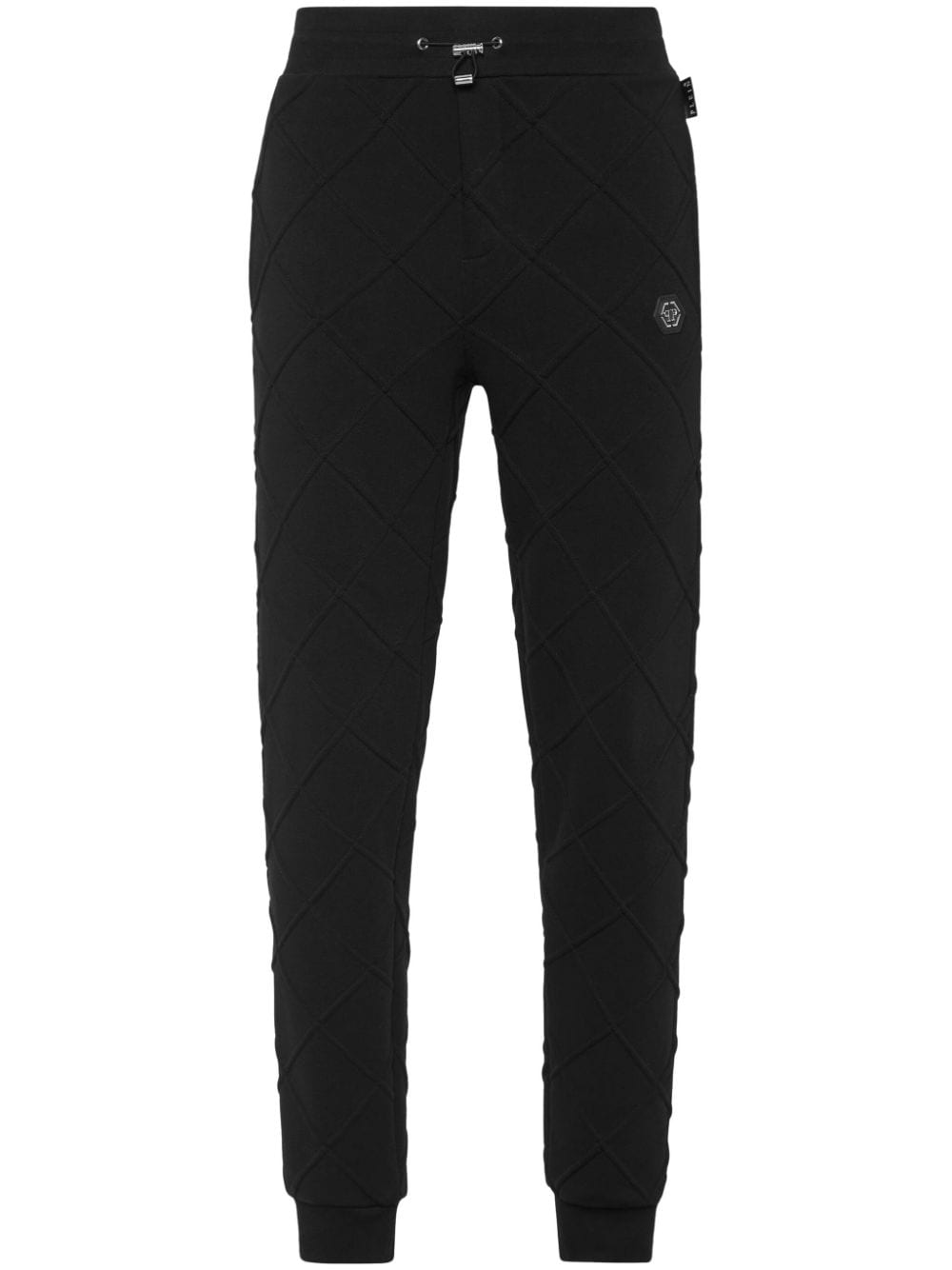 Philipp Plein logo-appliqué quilted track pants - Black von Philipp Plein