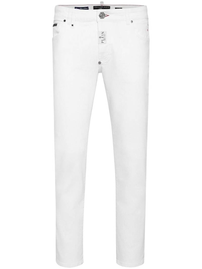 Philipp Plein logo-appliqué skinny jeans - White von Philipp Plein
