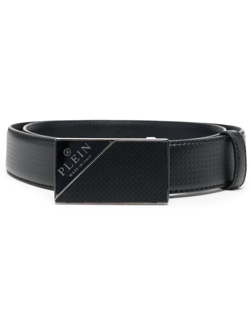 Philipp Plein logo-buckle leather belt - Black von Philipp Plein