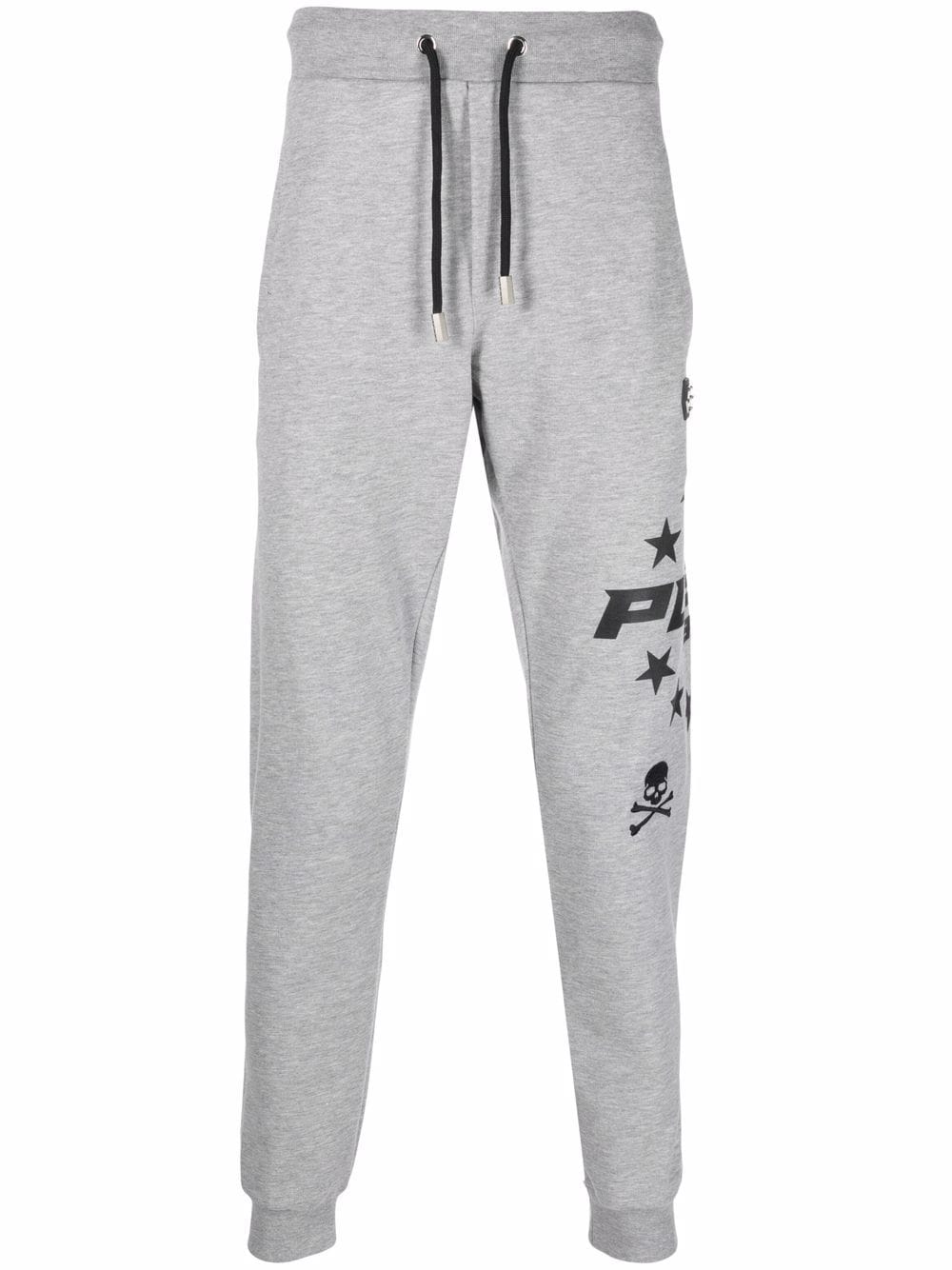 Philipp Plein logo drawstring track pants - Grey von Philipp Plein