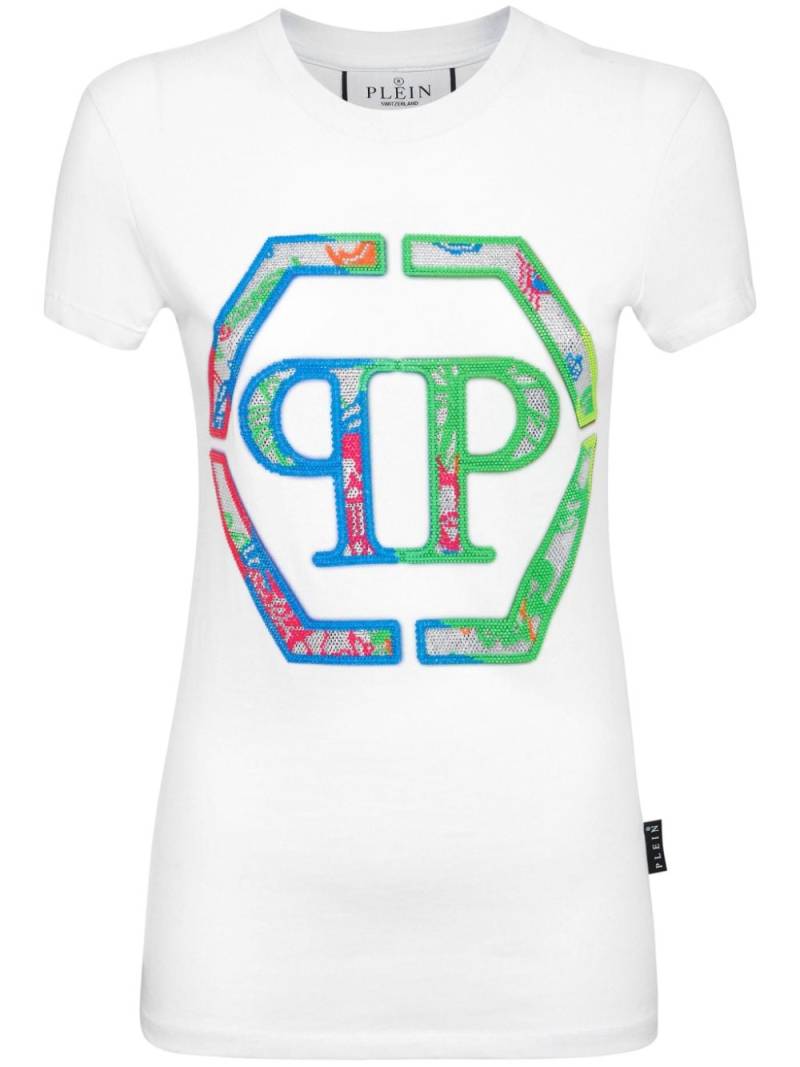 Philipp Plein logo-embellished cotton T-shirt - White von Philipp Plein