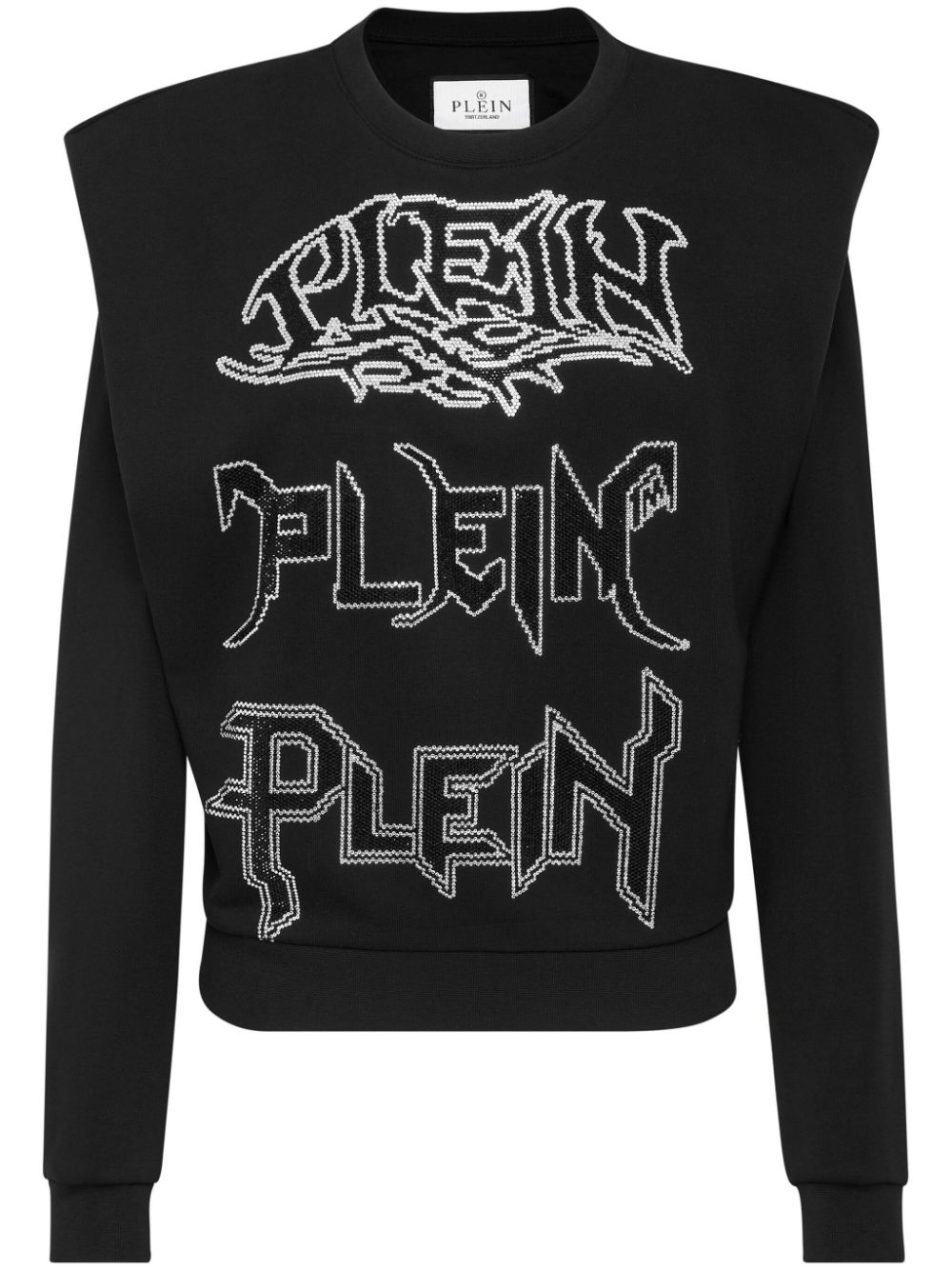 Philipp Plein logo-embellished layered sweatshirt - Black von Philipp Plein