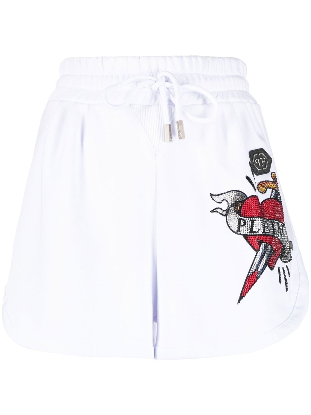 Philipp Plein logo-embellishment jogging shorts - White von Philipp Plein