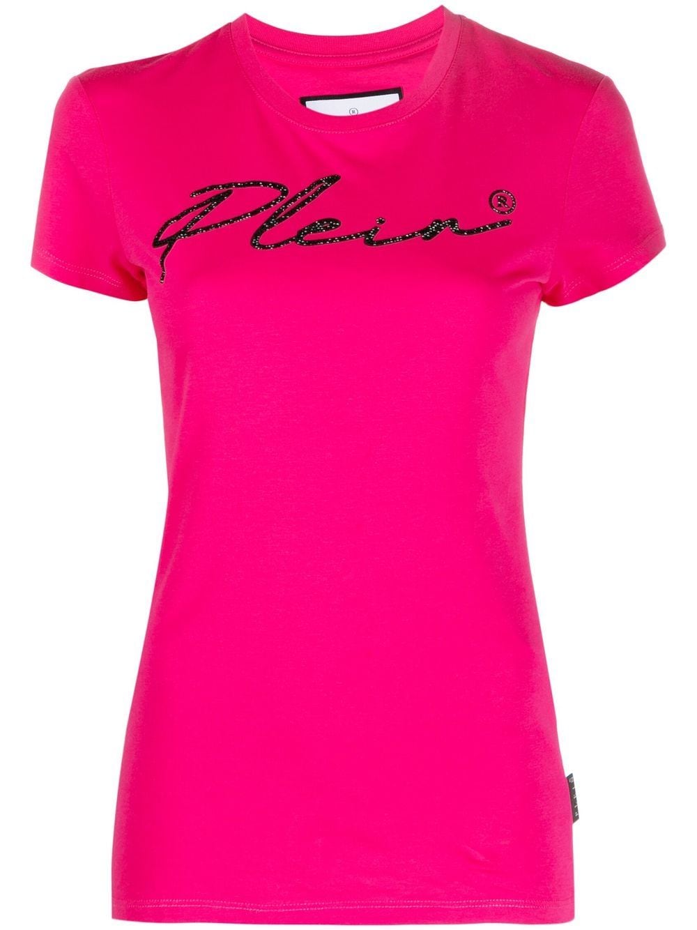 Philipp Plein logo-embellishment stretch-modal T-shirt - Pink von Philipp Plein