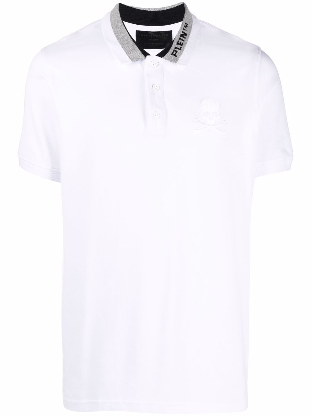 Philipp Plein logo embroidered polo shirt - White von Philipp Plein