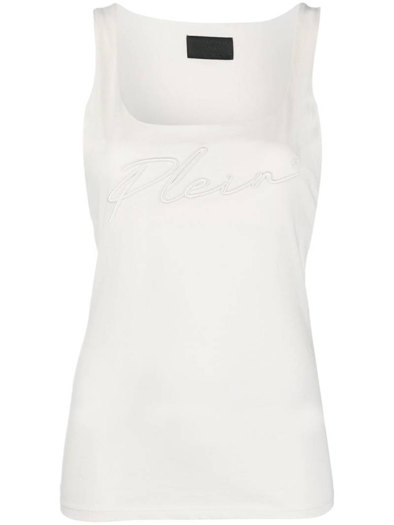 Philipp Plein logo-embroidered tank top - White von Philipp Plein