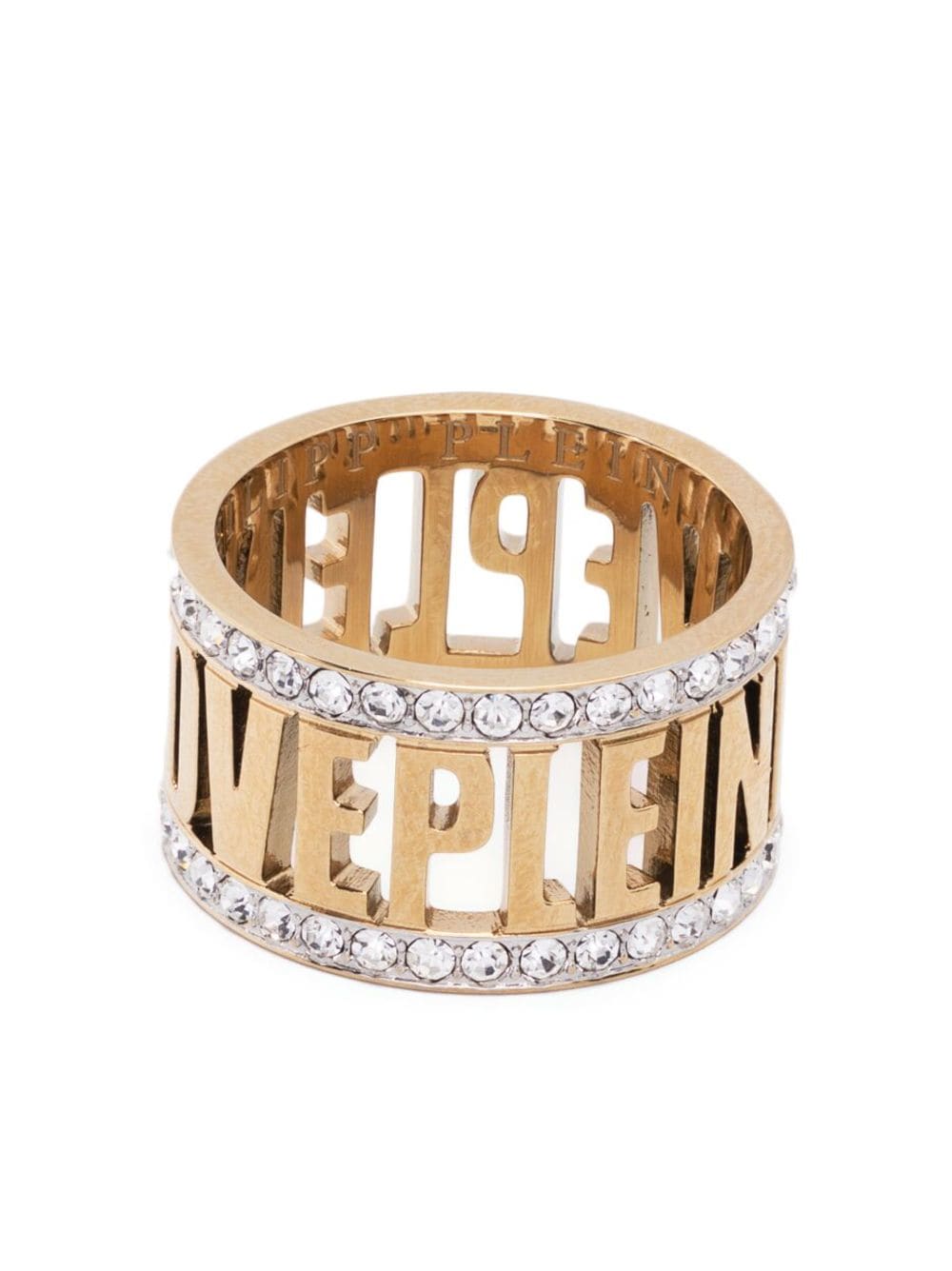 Philipp Plein logo-lettering band ring - Gold von Philipp Plein