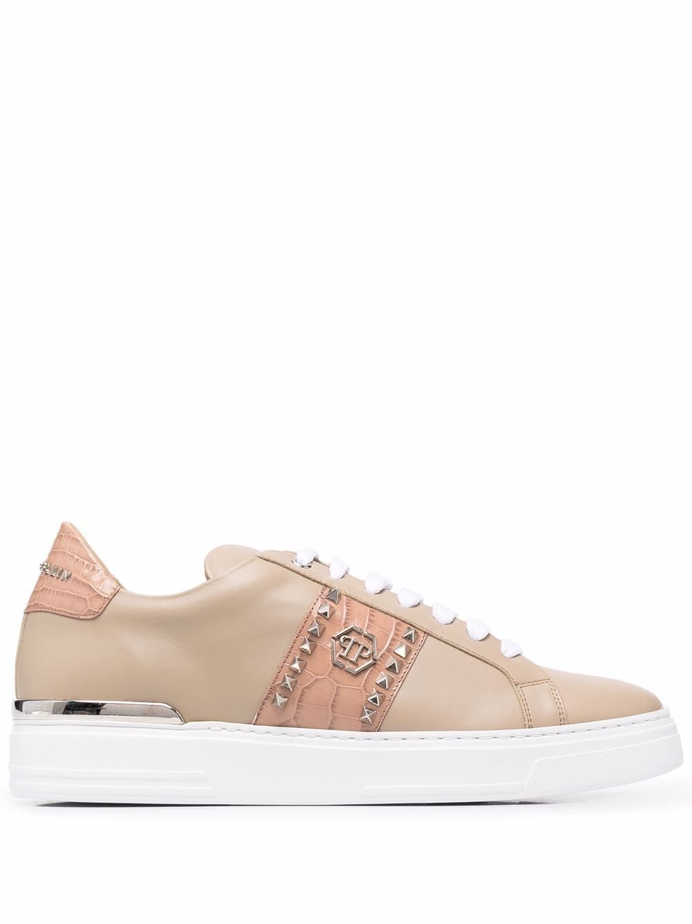 Philipp Plein logo low-top sneakers - Neutrals von Philipp Plein