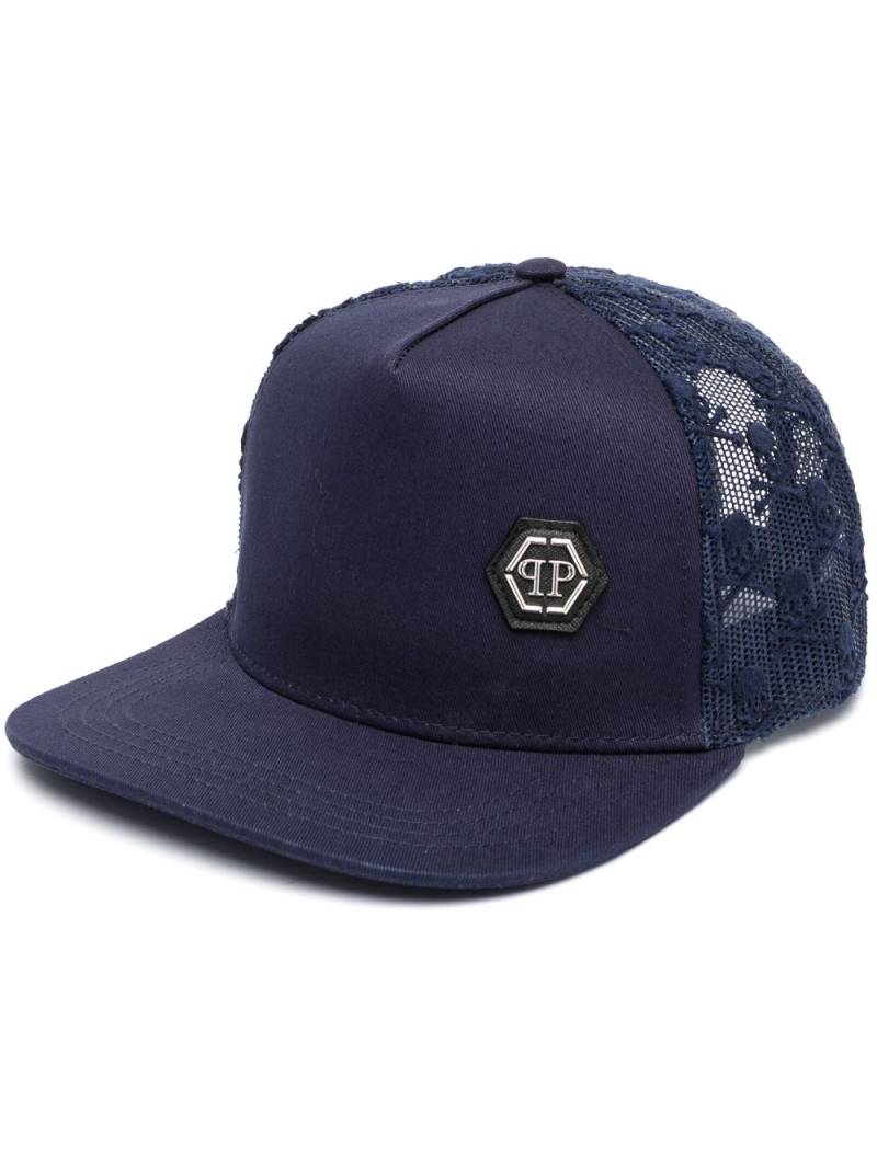 Philipp Plein logo-patch baseball cap - Blue von Philipp Plein