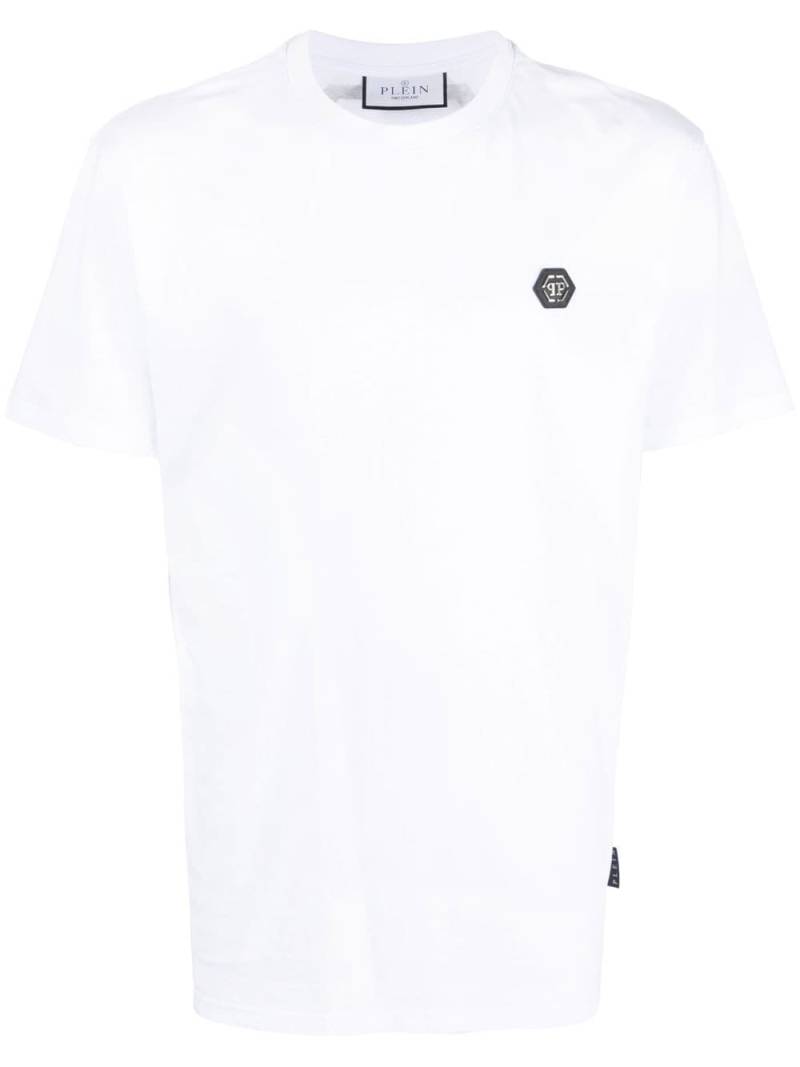 Philipp Plein logo-patch cotton T-shirt - White von Philipp Plein