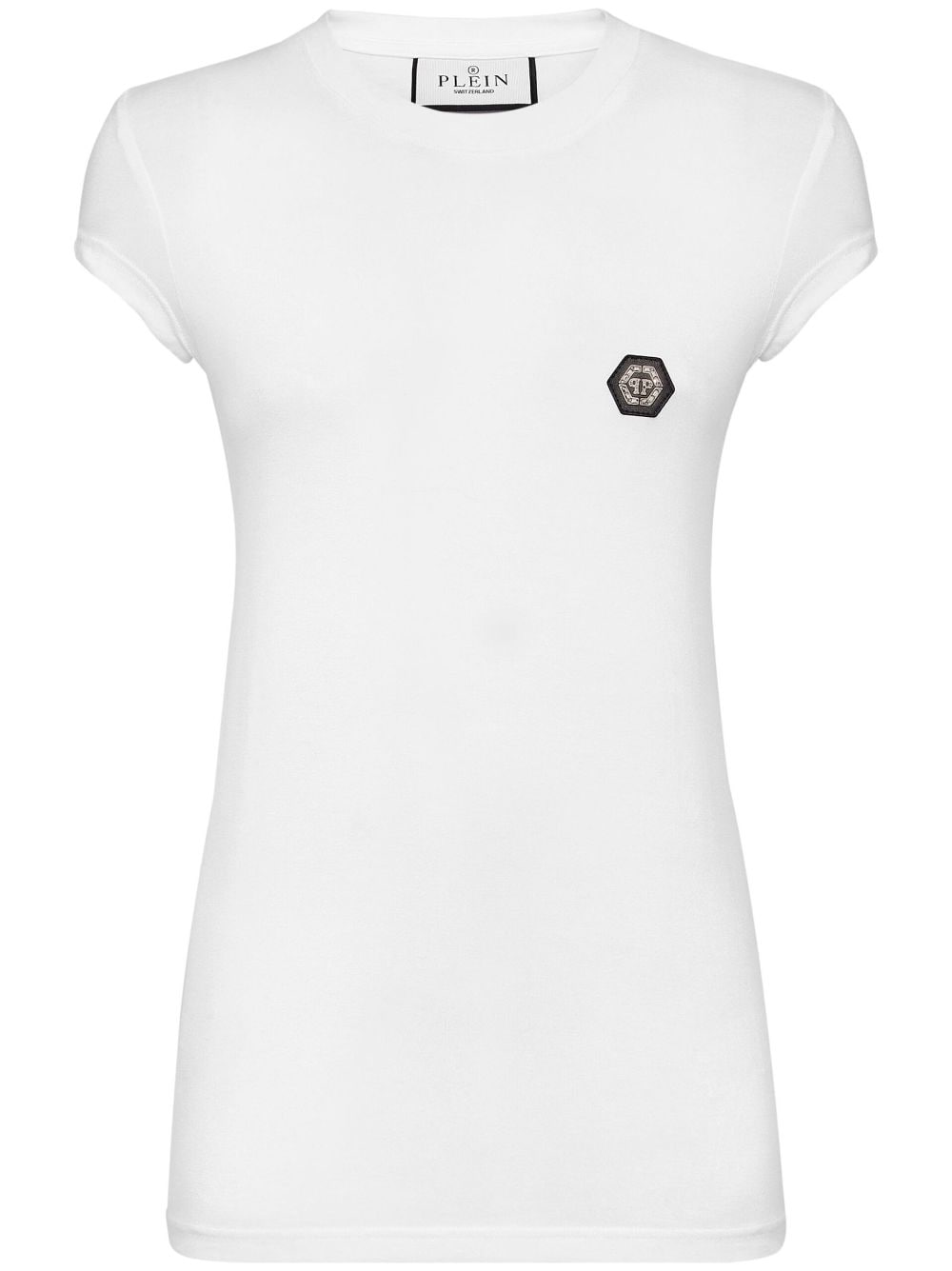 Philipp Plein logo-patch cotton T-shirt - White von Philipp Plein