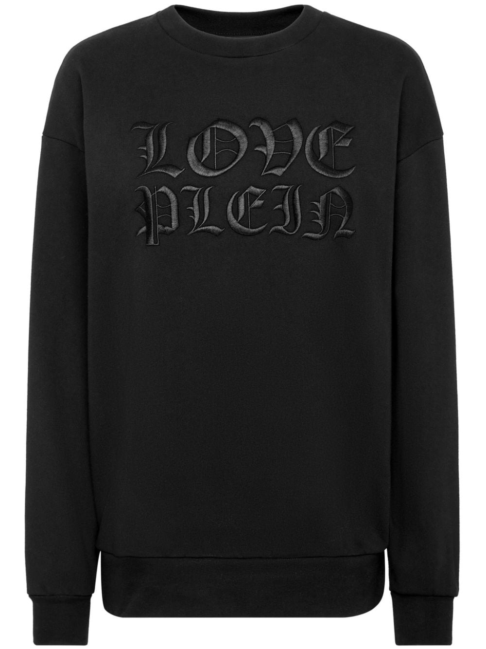 Philipp Plein logo-patch cotton sweatshirt - Black von Philipp Plein