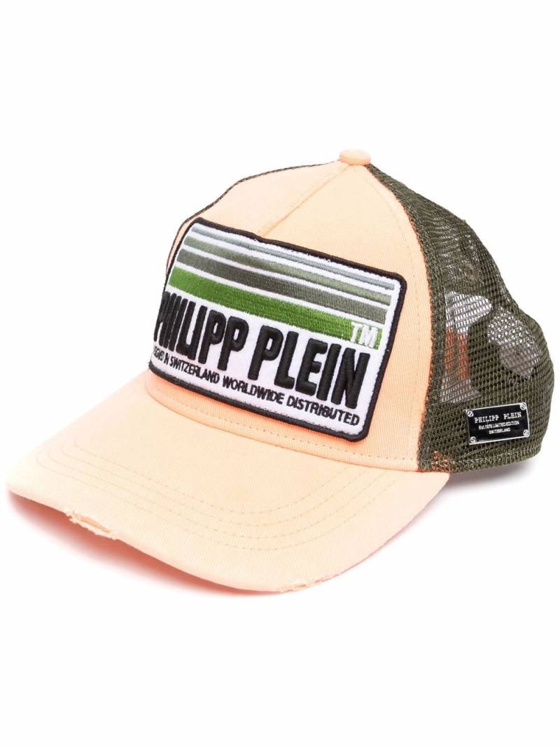 Philipp Plein logo-patch cotton trucker hat - Green von Philipp Plein