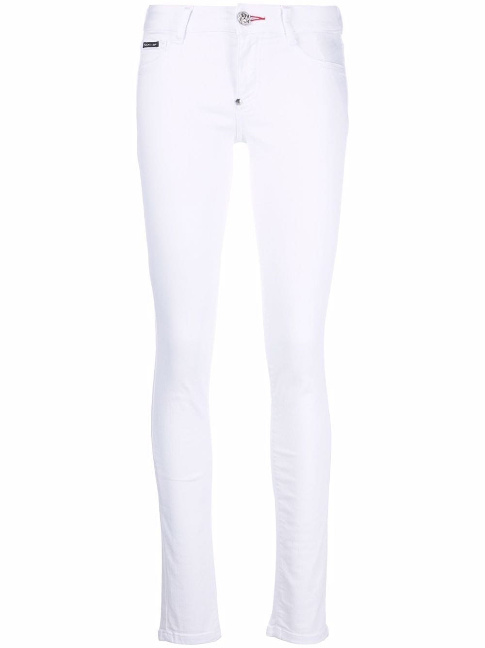 Philipp Plein logo-patch detail jeggings - White von Philipp Plein