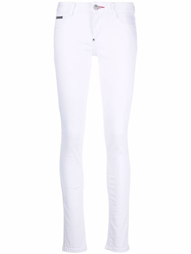 Philipp Plein logo-patch detail jeggings - White von Philipp Plein