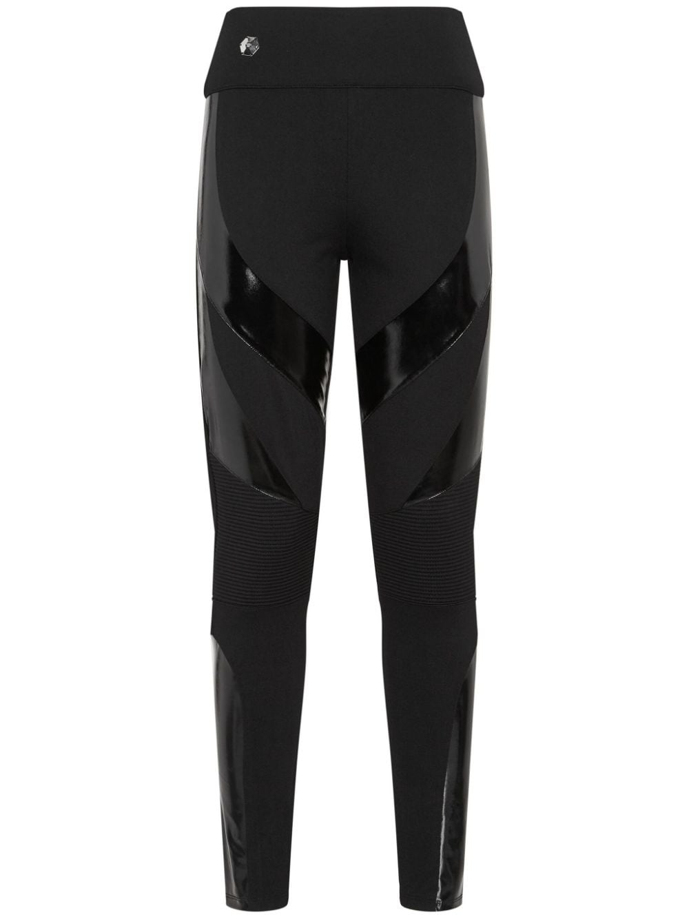 Philipp Plein logo-patch high-waist leggings - Black von Philipp Plein