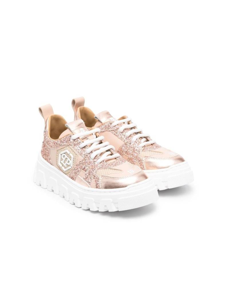 Philipp Plein logo-patch low-top sneakers - Pink von Philipp Plein